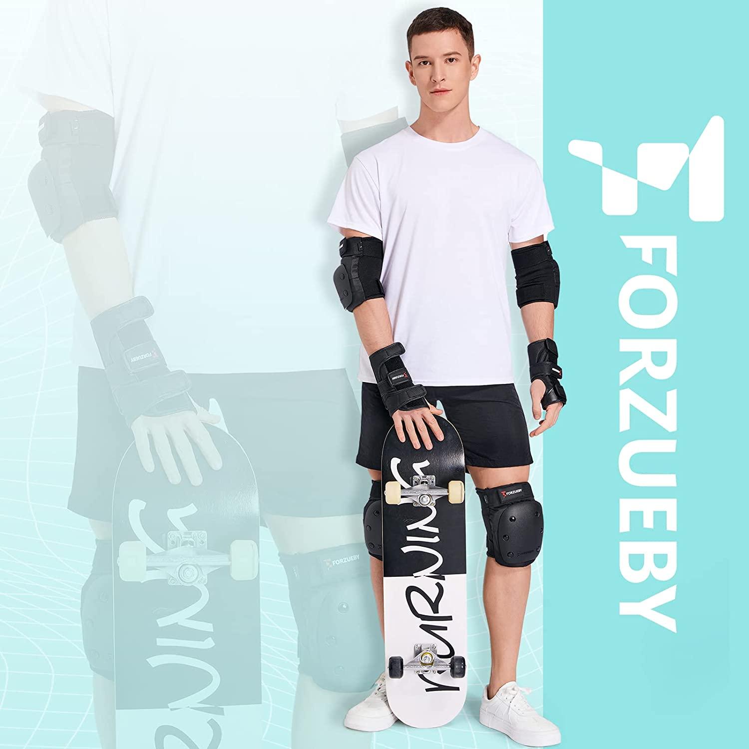 Skate Protective Gear Set, 6 In 1 Knee Pads Elbow Pads Wrist