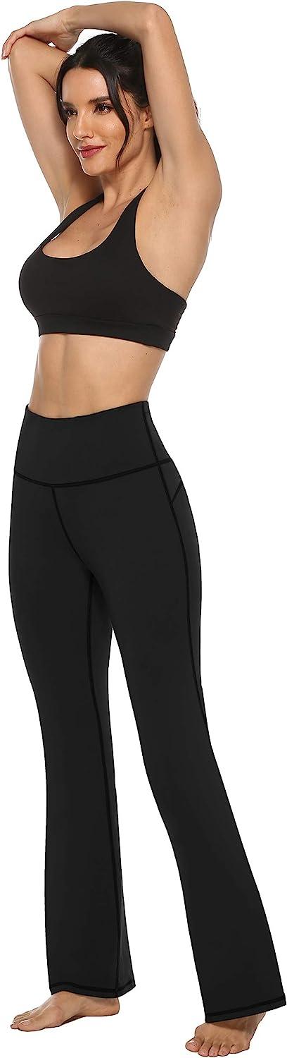 Bootcut Yoga Pants For Women Tummy Control Bootleg Leggings With