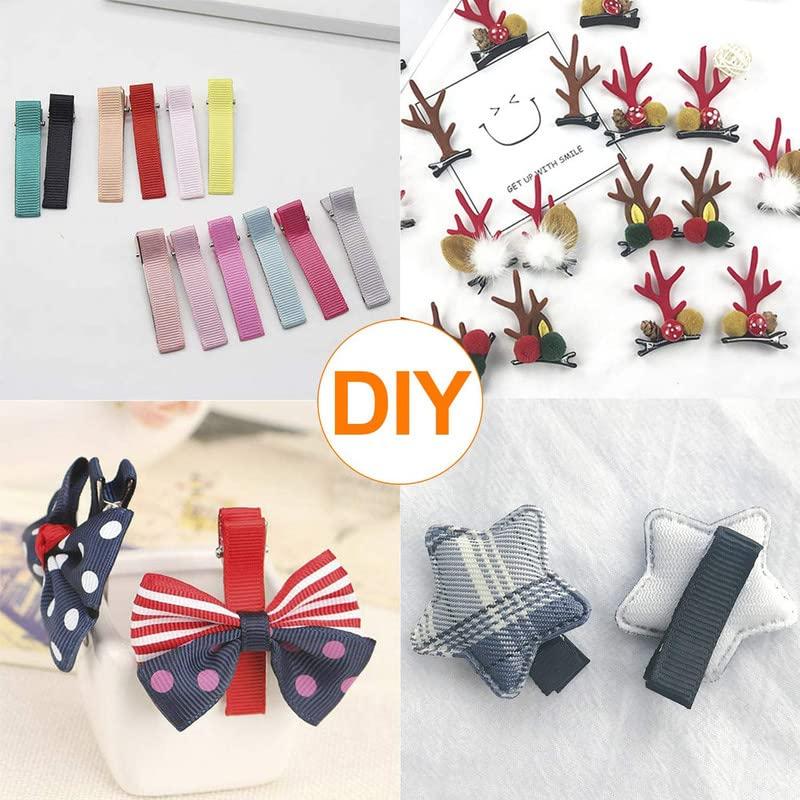 Alligato Hair Clips, 60 Pcs Alligator Metal Clips for Bows Flat