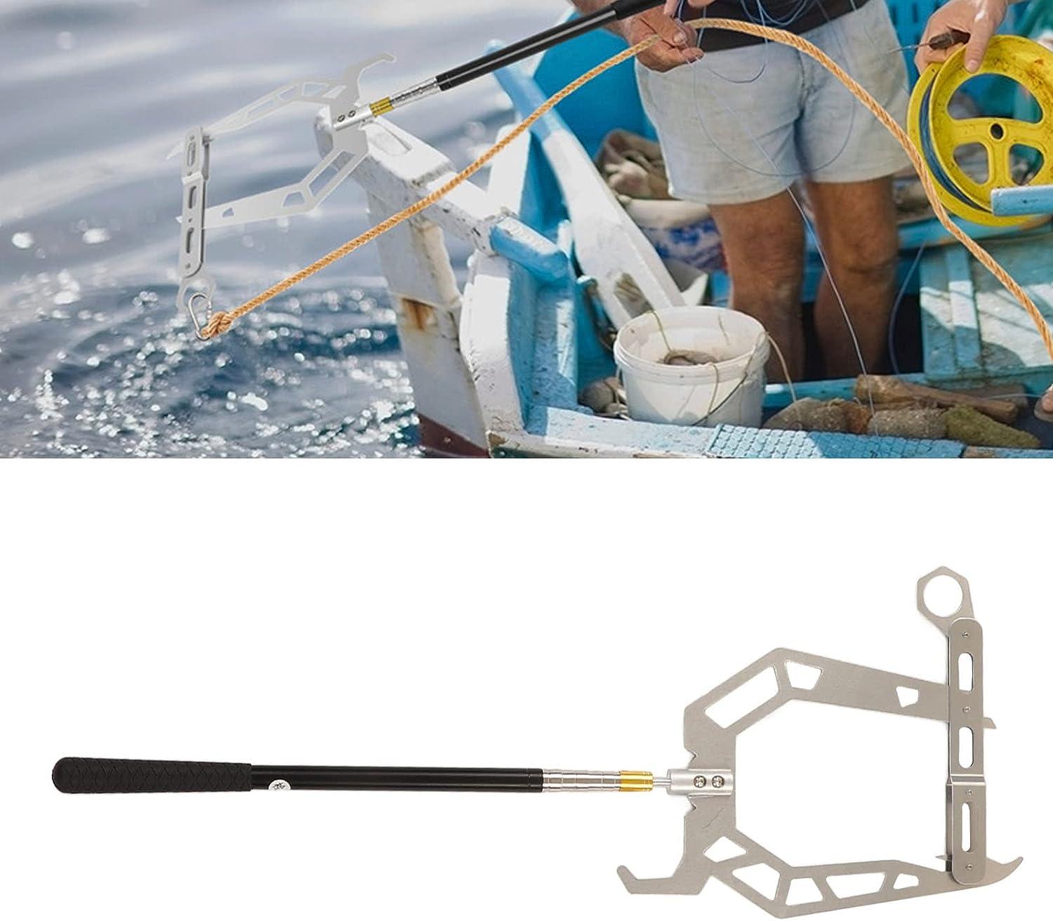 Mooring Rope U Type Threader Boat Hook Threader Carbon Fiber Telescopic Fishing  Rod Fishing Pole Reel Fishing Accessorie