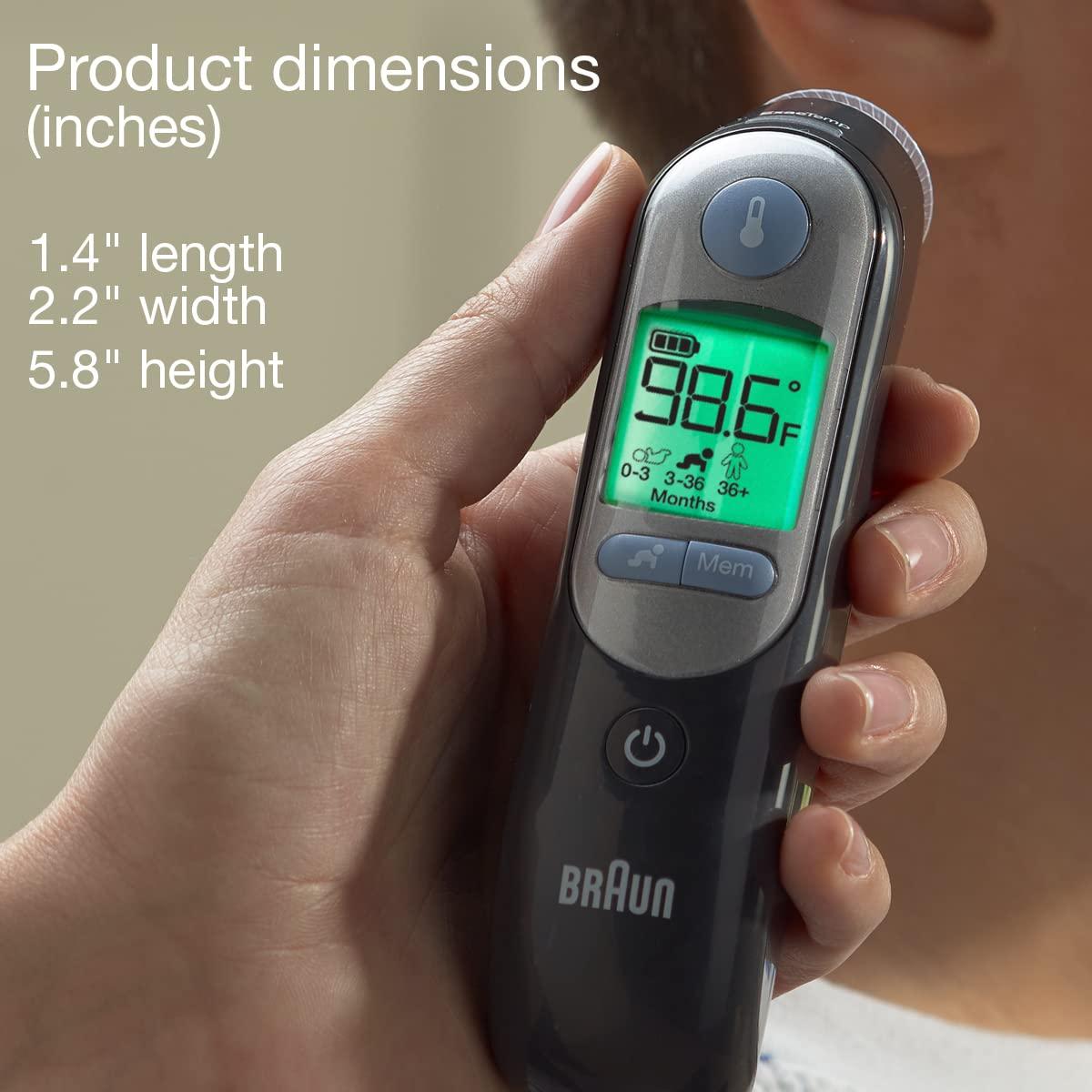 Braun ThermoScan 7 Digital Ear Thermometer for Babies, and Kids Fast, Gentle, and Results Black