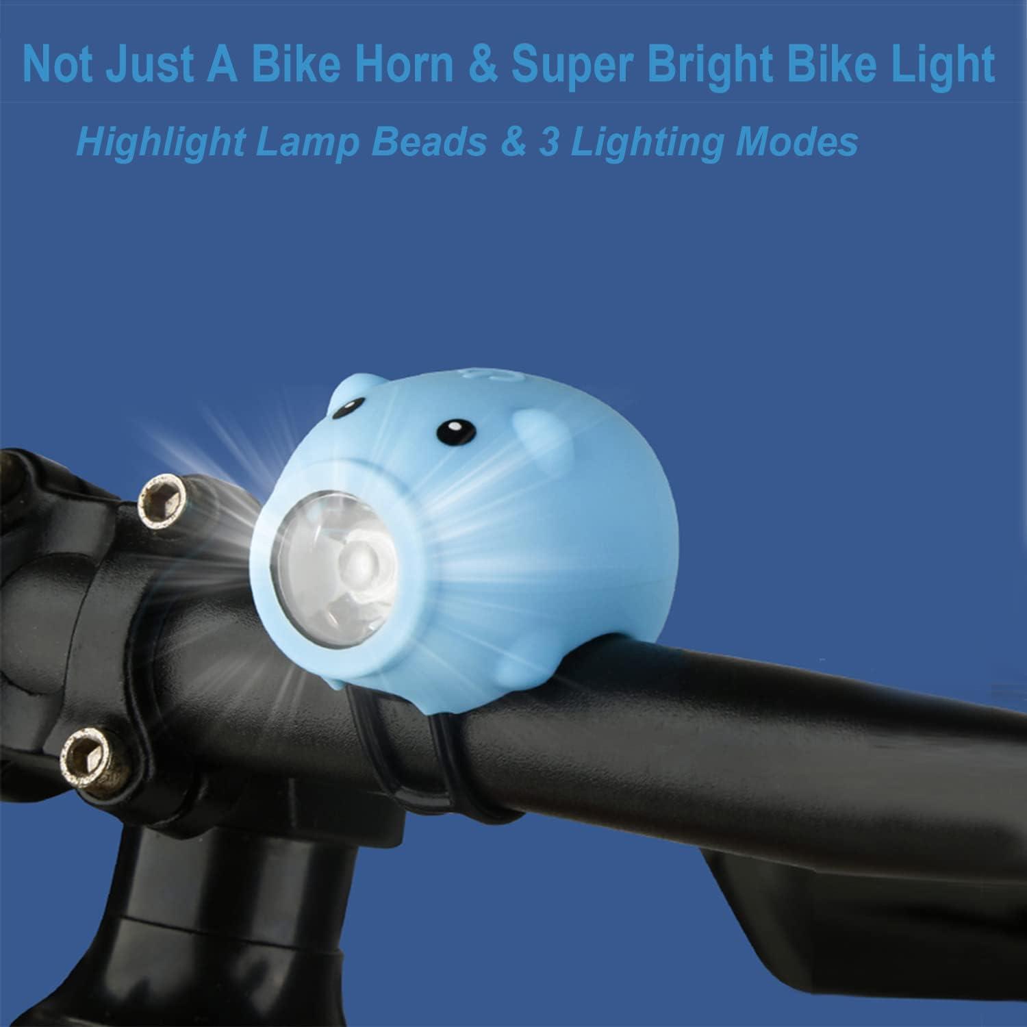 AaiLucky Bike Scooter Horn with Headlight, Rechargeable Bicycle Light & Horn  for Kids, Bike Light Set for Night Riding, 5 Sounds & 3 Lighting Modes, Fit  Adults Kids Road Mountain Bicycles blue