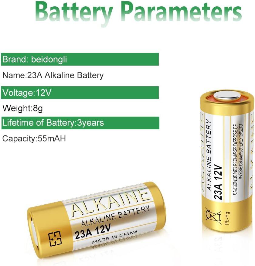 Beidongli 23A 12V Alkaline Batteries A23S MN21/23 L1028 A23 12V Battery 5  Piece 3 Years Warranty