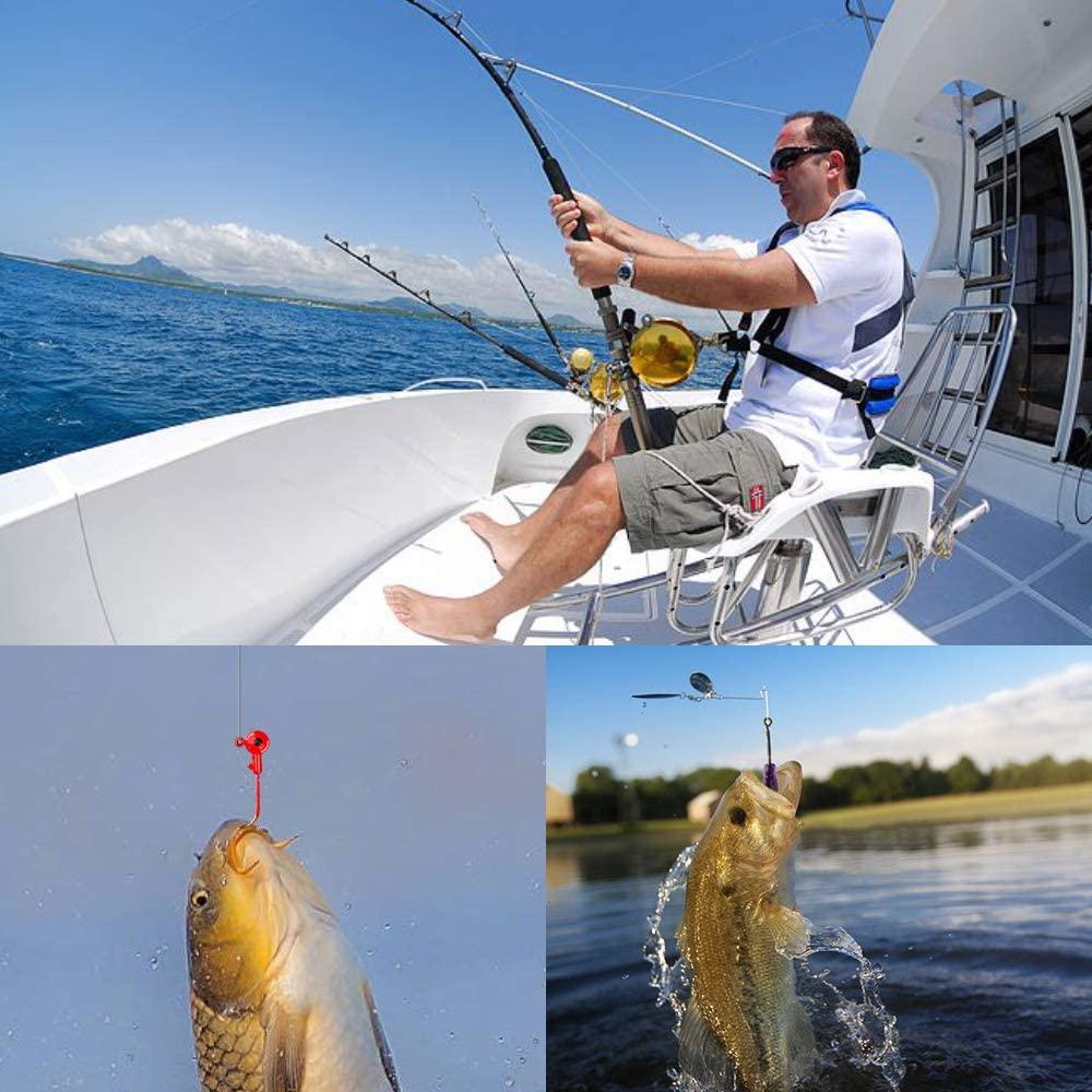375pcs Fishing Lures for Freshwater, Fishing Tackle Box 2 Big Frogs  Grasshopper Lifelike Fish Baits Plastic