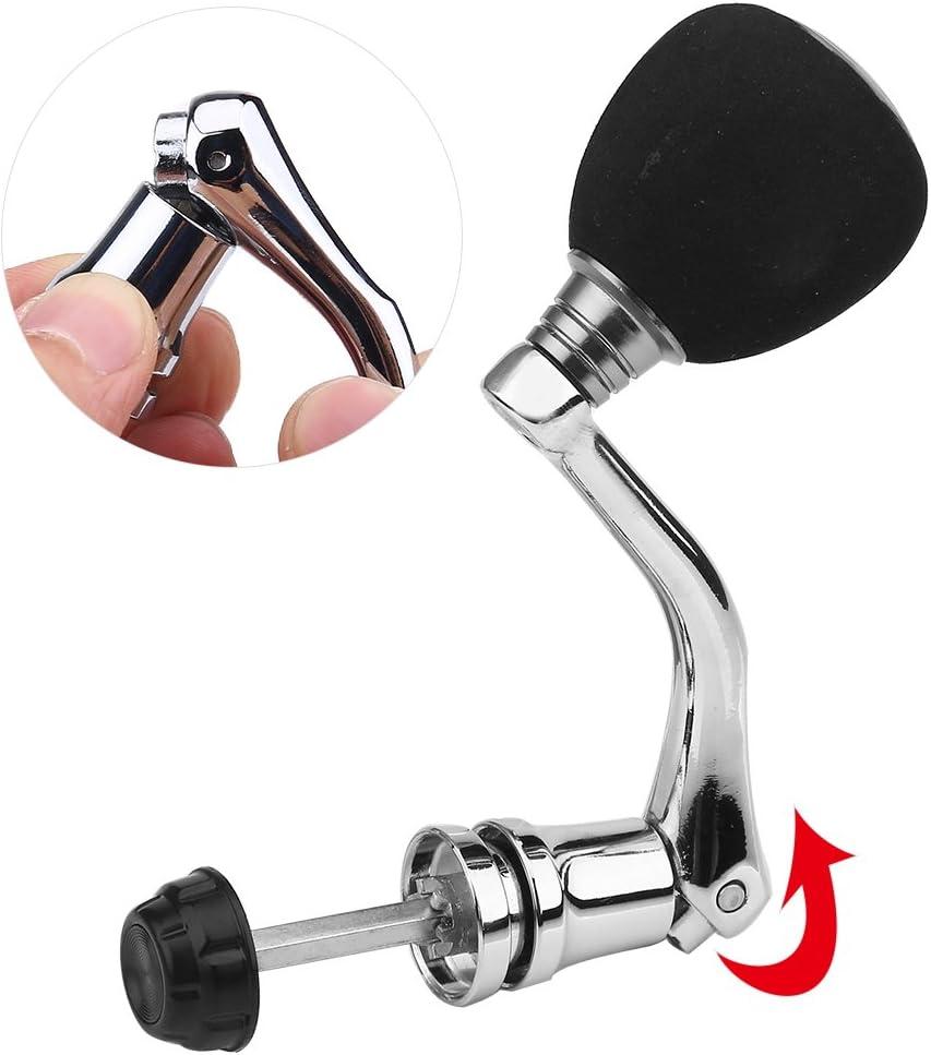 Spinning Reel Handle Metal Reel Replacement Handle Rocker Arm Grip With  Round Power Knob Fishing Reel Handle, 3 Sizes