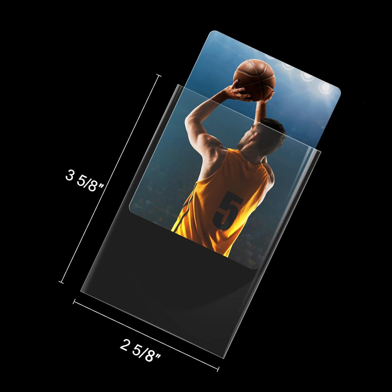 Hard Trading Cards Sleeves Plastic Card Hard Case Cover 3x4 Collector  Playing Card Sleeves Protector for Baseball Football Basketball Sport Cards  with