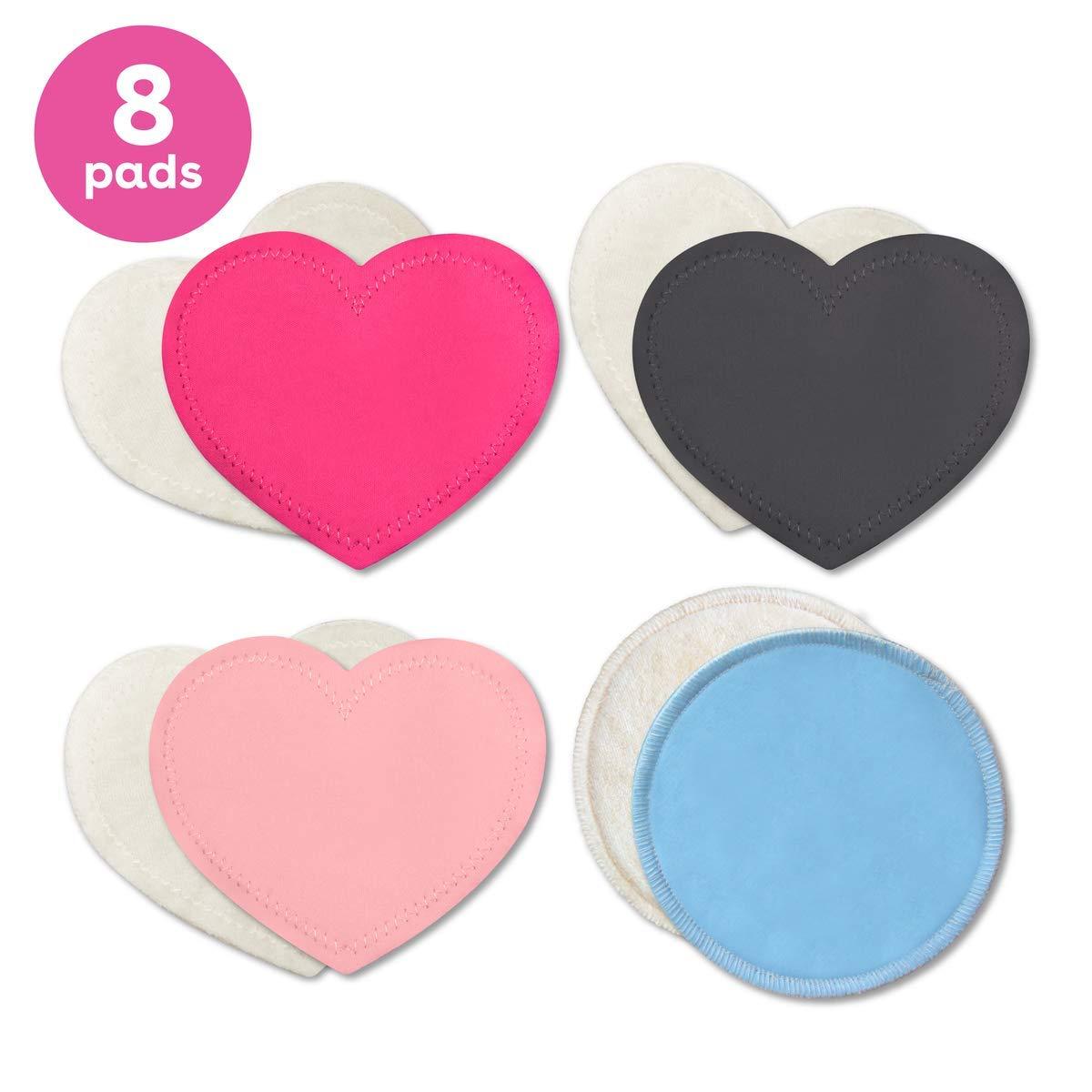 Bamboobies Womens Nursing Pads, Reusable and Washable, Multi-Color, 3  Regular Pairs and 1 Overnight Pair, Leak-Proof Pads for Breastfeeding, 4  Pairs Various 8 Count (Pack of 1) Multi-Color Multi-Pack (4 Pairs)