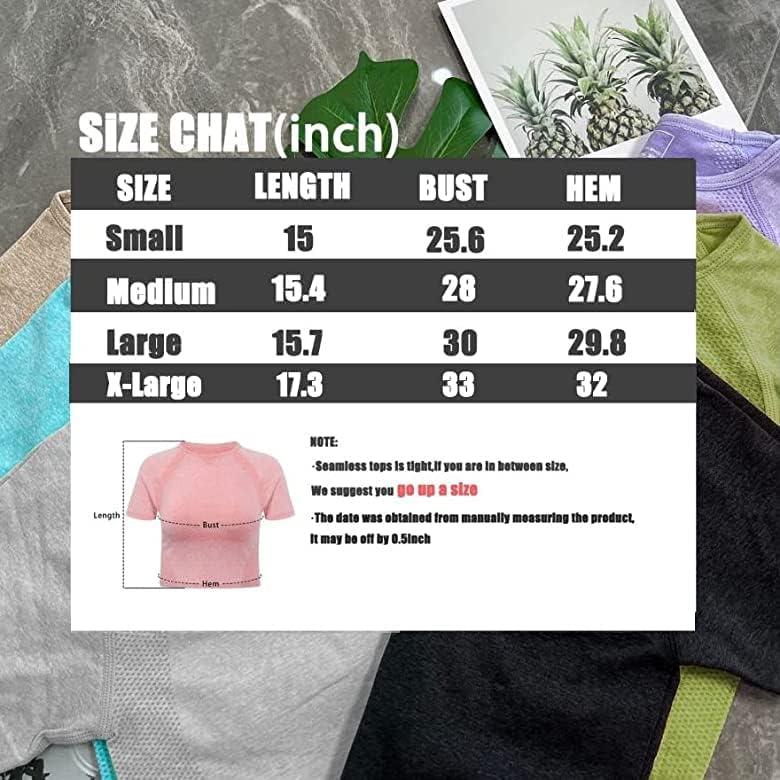 New Seamless Yoga Shirt Women Fitness Short Sleeve Crop Top