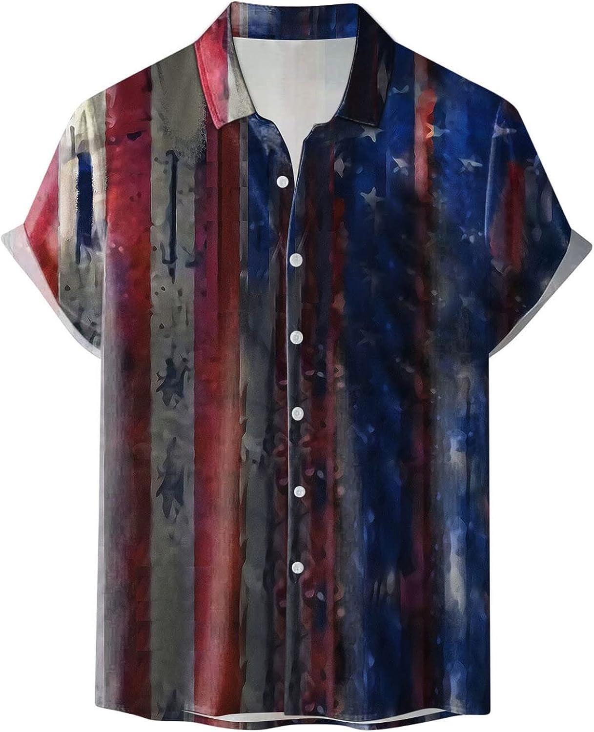 American Flag Button Down Shirt (XX Large) 