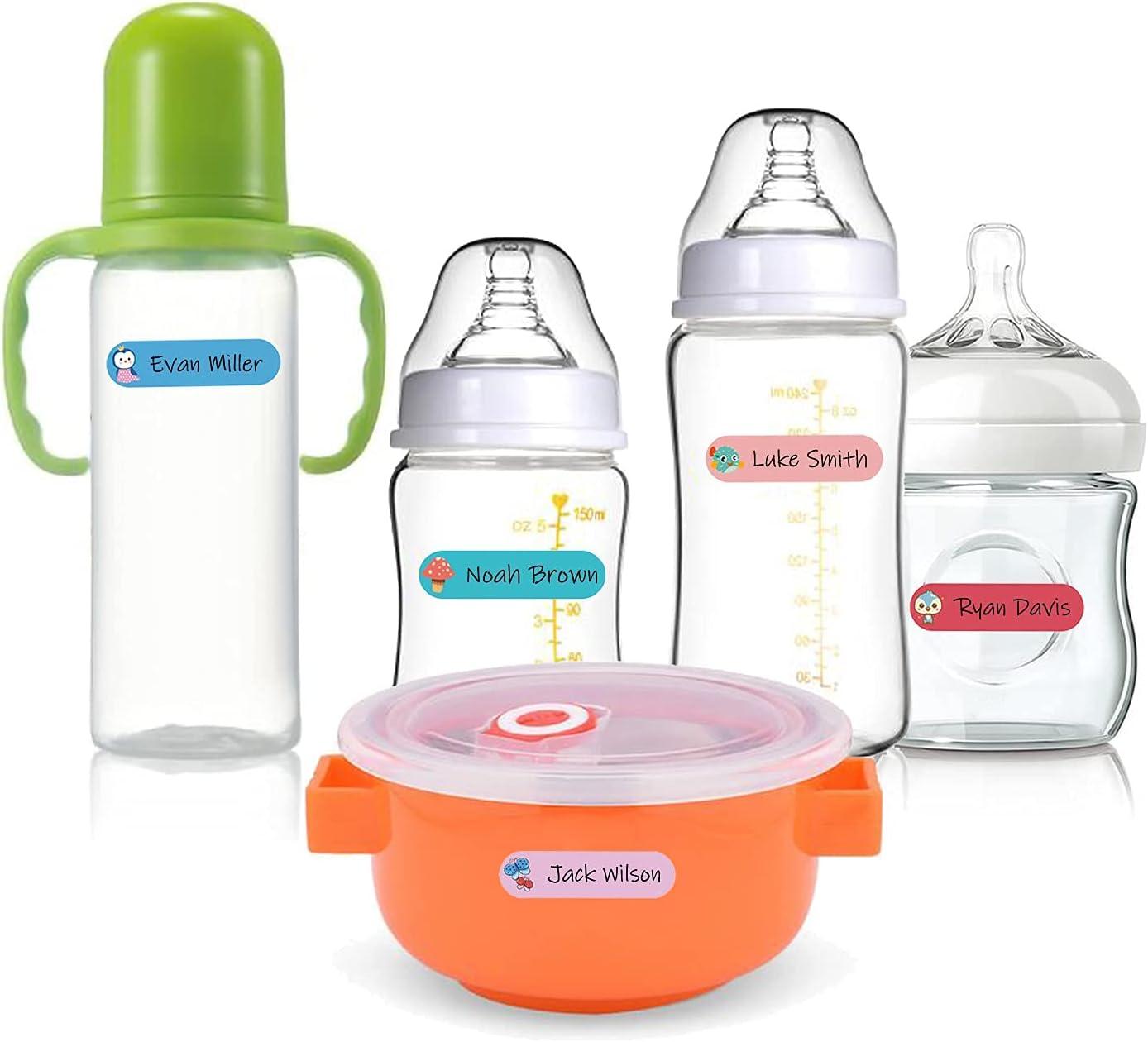 Coowayze 20230710002 64 PcS Waterproof Daycare Labels, Baby Bottle Labels  for Daycare Supplies, Self Laminating, Dishwasher Safe, Name Labels for Kid