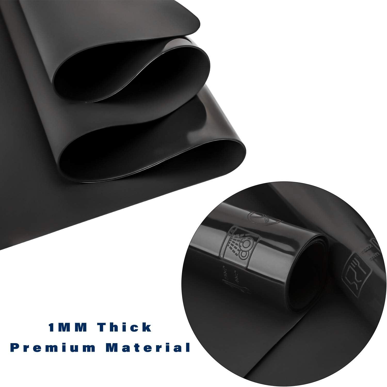 Silicone Sheet any size up to 49.5 wide 1mm 0.04 thick silicone mat  anti-slip