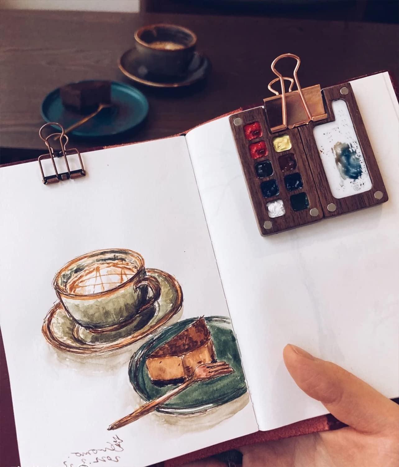 FABRIC TRAVEL SKETCHBOOK Portable Picture Book Mini Watercolor