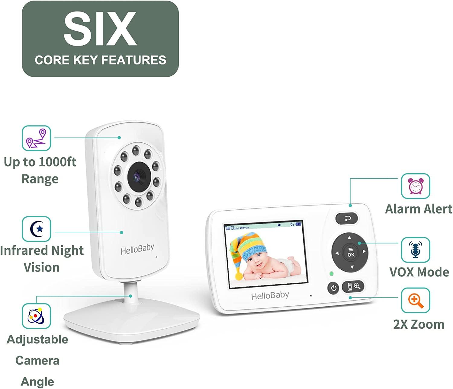 HelloBaby monitor HB50T | Video Baby Monitor with Camera and Audio