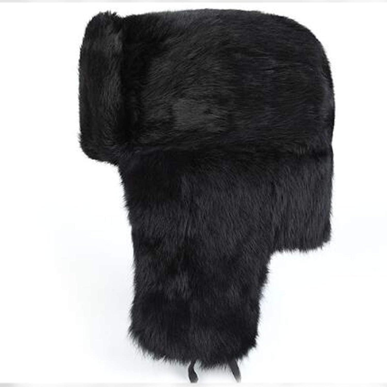 YXCFEWDTrapper Hat Winter Russian Hat Men Women Fur Hat with 100