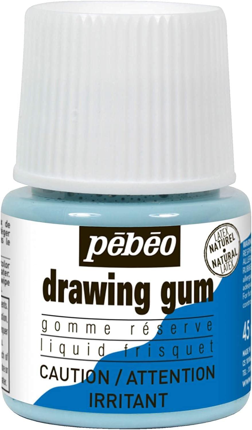 Pebeo Drawing Gum - 2 Pack 45ml Liquid Latex Masking Fluid for Color Free  Areas on Ink, Gouache & Watercolor Painting - Artist Masking Fluid for  Modern Art, Graphic Arts & Mixed