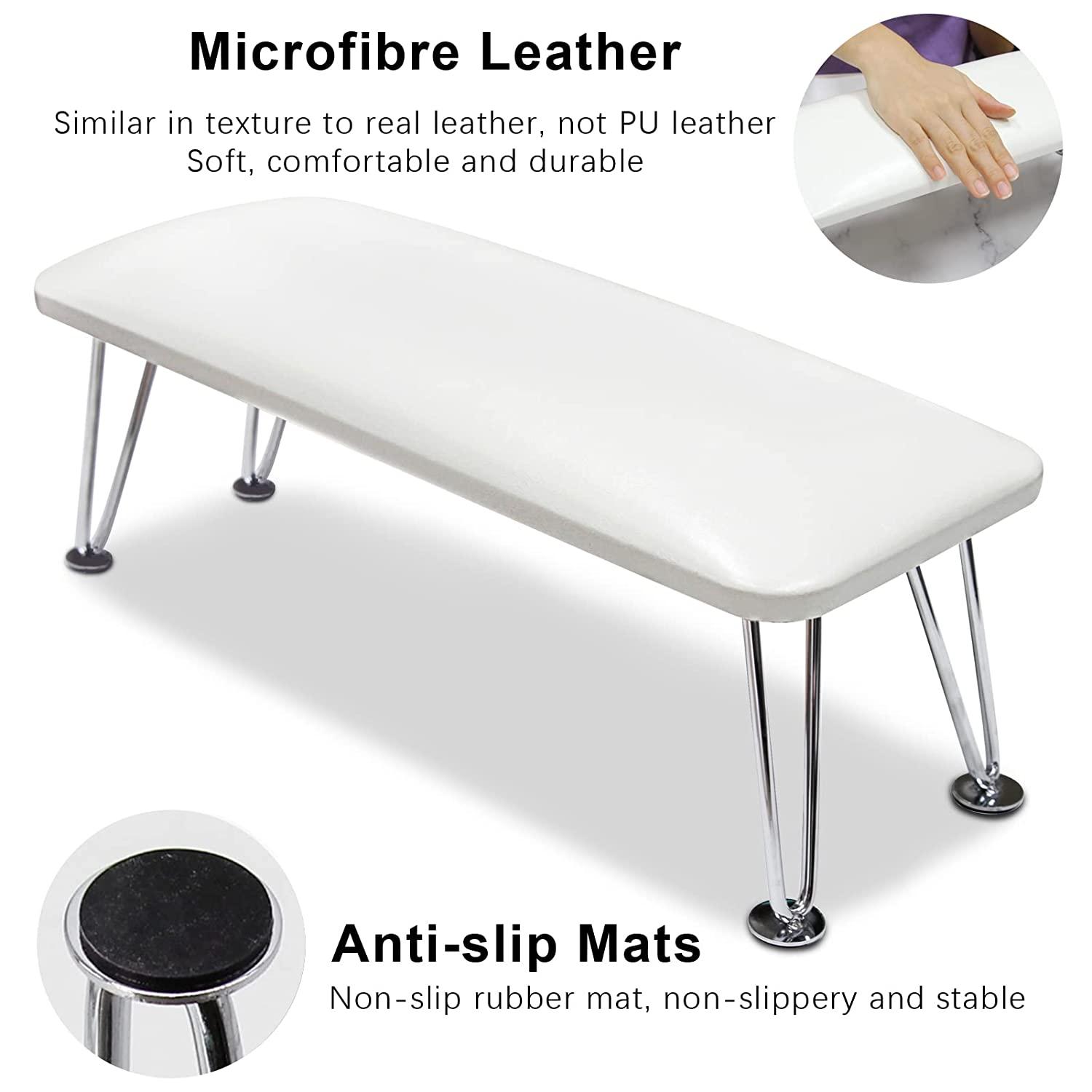 Foldable Nail Arm Rest, Pu Leather Nail Hand Rest For Nails Tech With Table  Mat, Soft Hand Rest Stand For Acrylic Nail