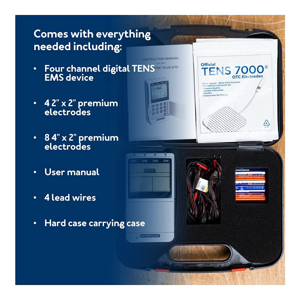 Roscoe Medical TENS 7000 2nd Edition Digital TENS Unit with Accessories-OTC  