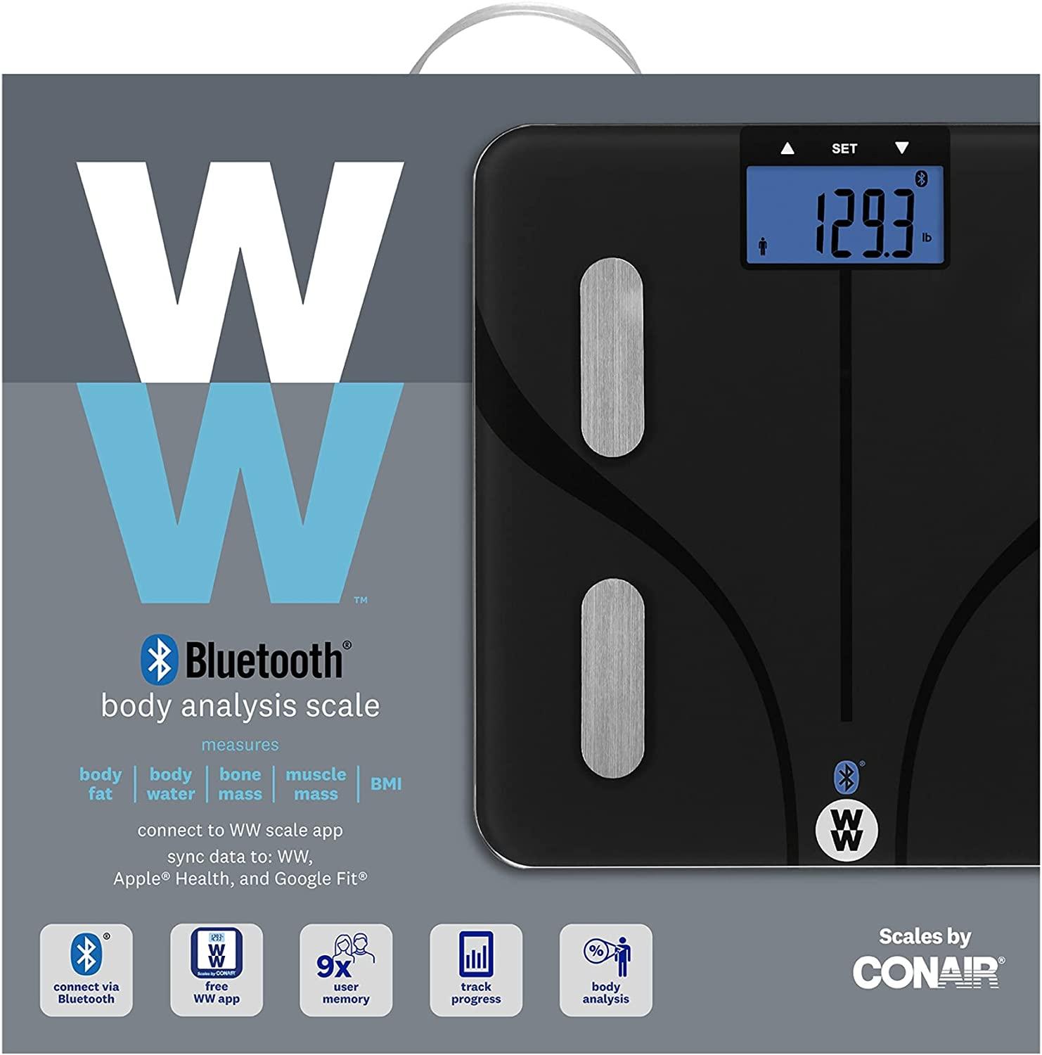 Conair Weight Watchers Bluetooth Digital Smart Scale NEW LCD Body