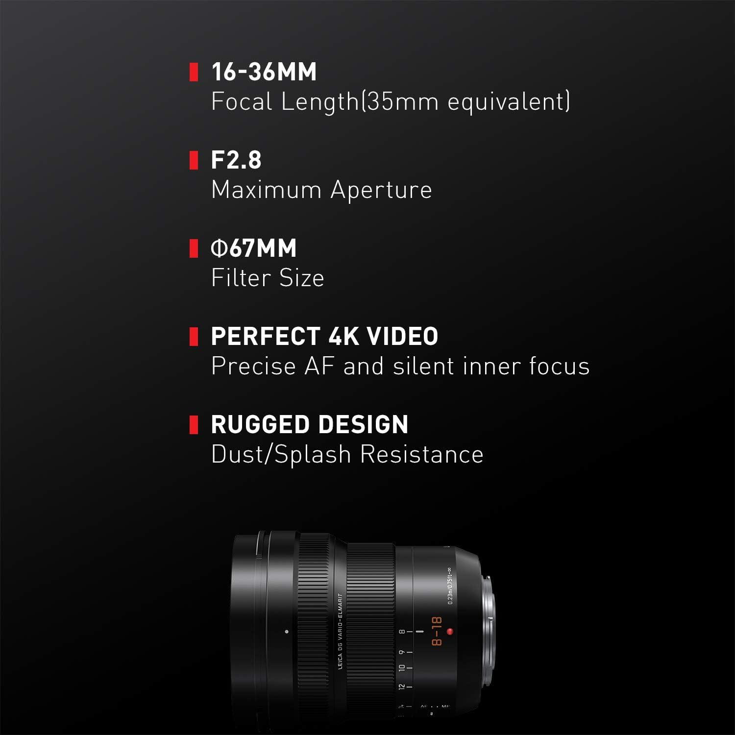 Panasonic LUMIX Professional 8-18mm Camera Lens, G LEICA DG VARIO