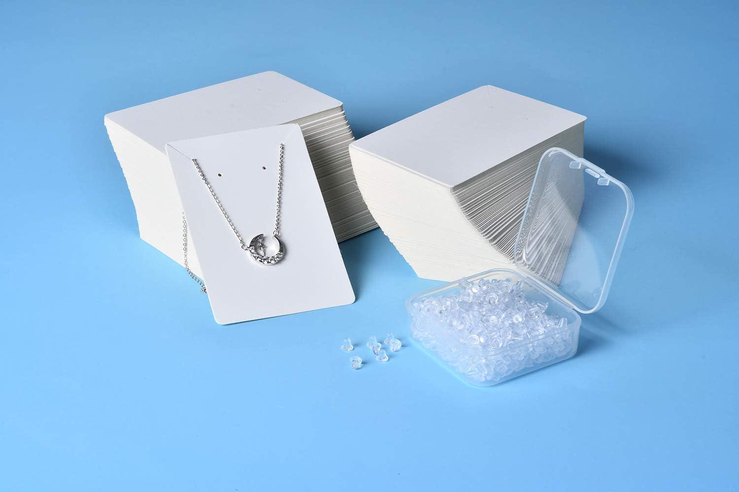 200 Pieces Earring Cards for Selling Necklace Display Cards Earring Holders  Jewelry Packaging Hanging Card with 200 Pieces Plastic Seal Sealing Bag
