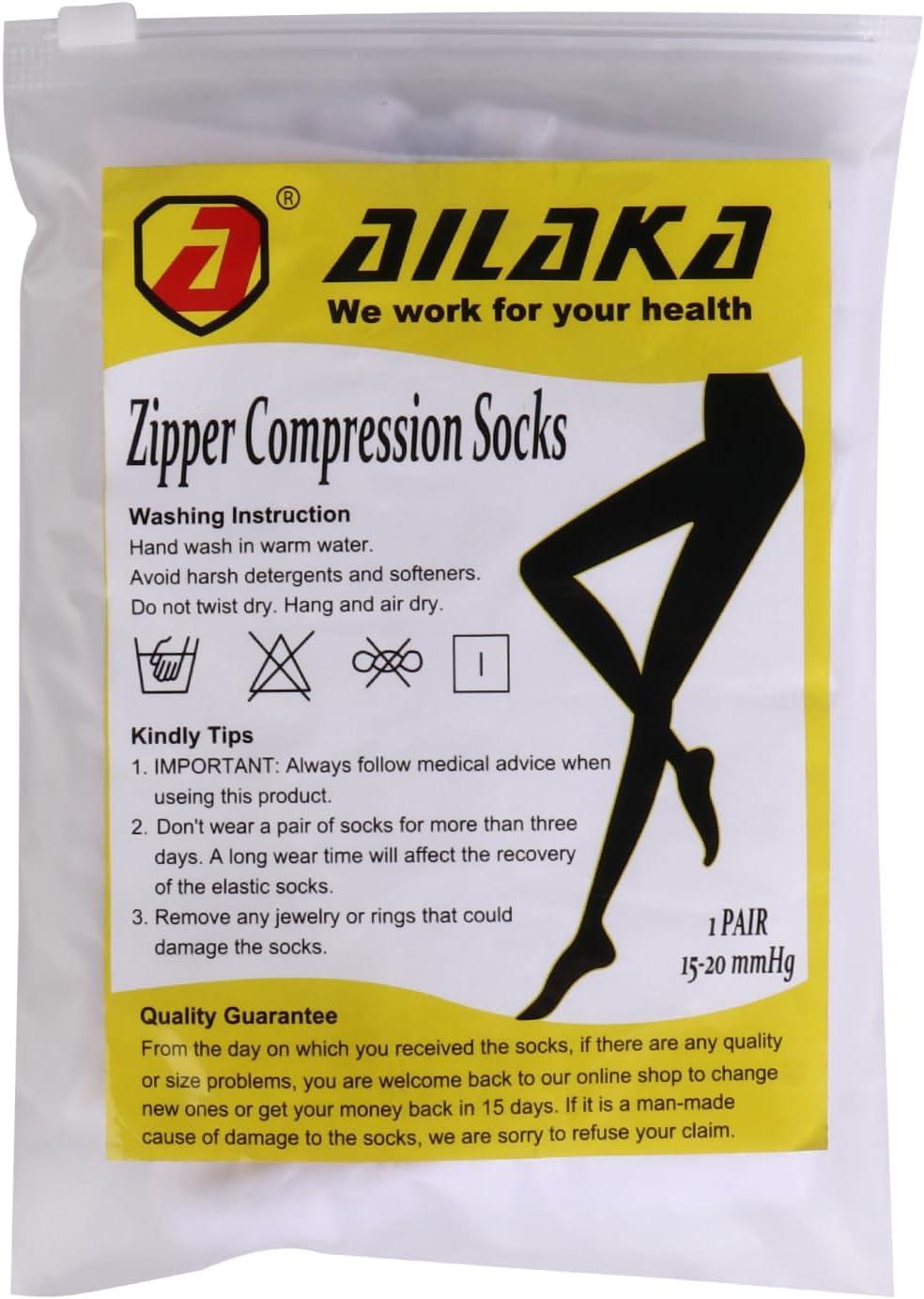  Ailaka Compression Pantyhose for Men Women, Firm Graduated  Support 20-30mmHg Medical Compression Tights High Waist Compression  Stockings for Varicose Veins, Edema, Pregnant, Flight : Health & Household
