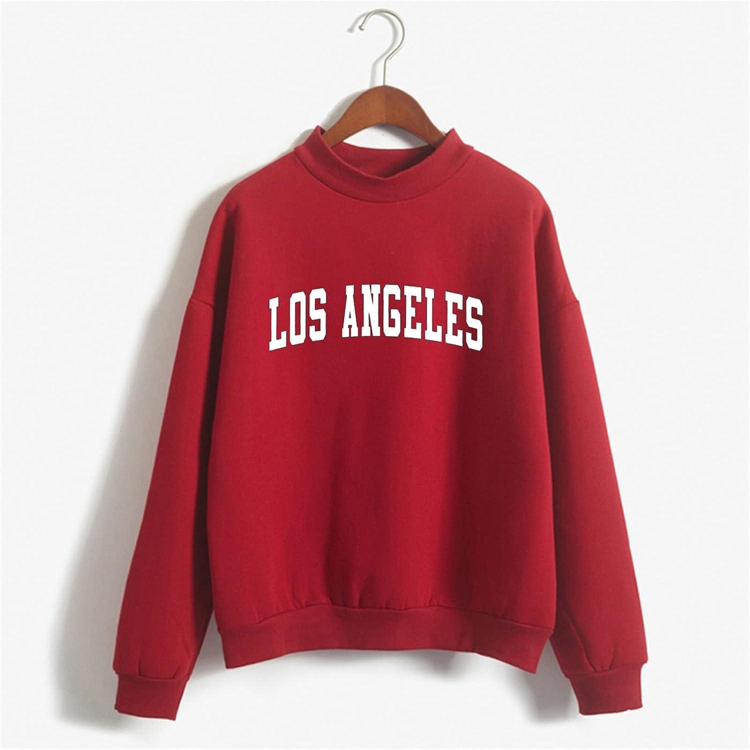 Sweatshirts For Teen Girls Los Angeles California Graphic Crewneck  Sweatshirts Loose Casual Fashion Hoodie Sweater Teen Girl