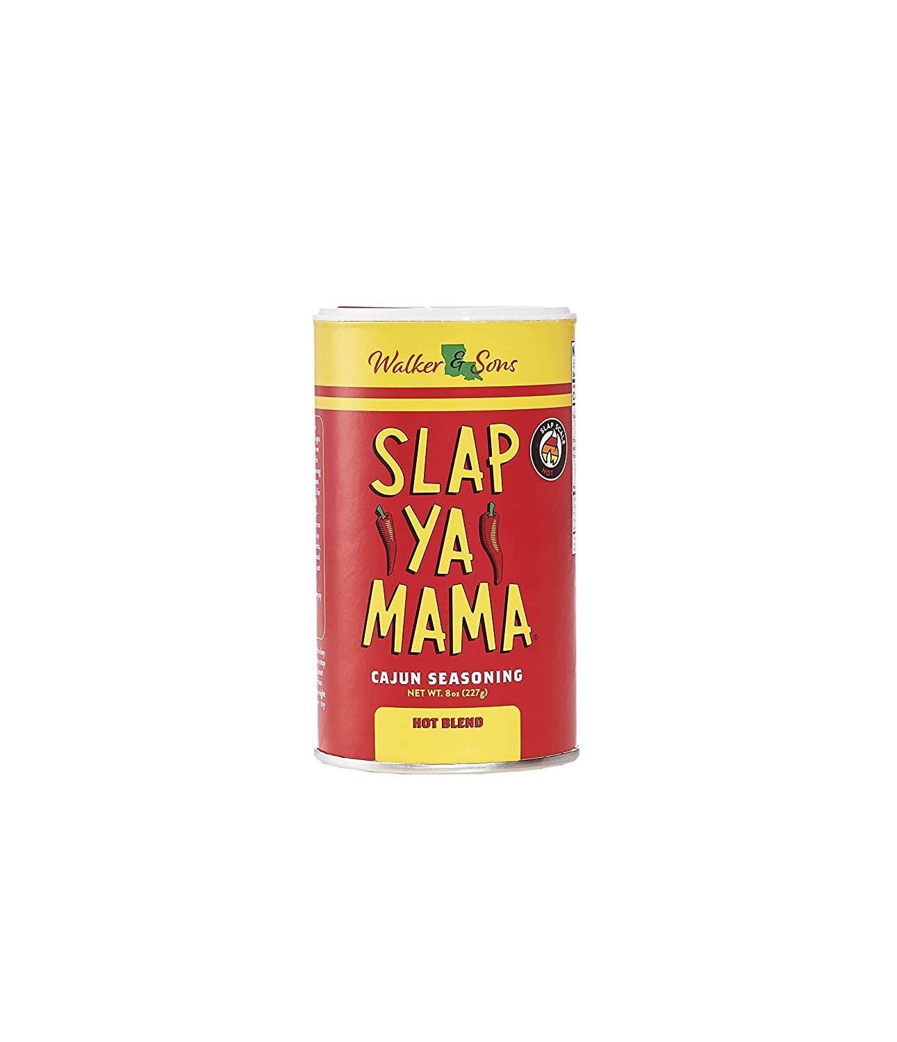 Slap Ya Mama All Natural Cajun Seasoning from Louisiana, 1 each of  Original, Hot, White Pepper & Low Sodium, Variety Pack of 4