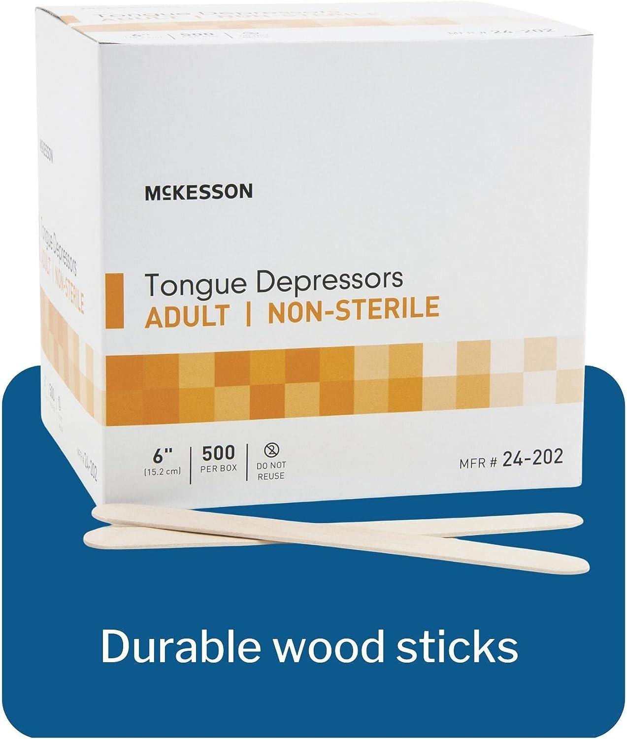 Sterile Tongue Depressors Wood, 6 Long, 100/Box