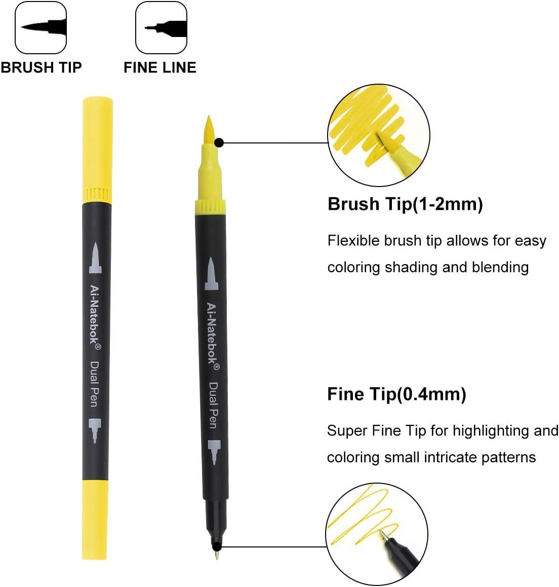  Upanic Brush Markers for Adults Coloring,36 Colors