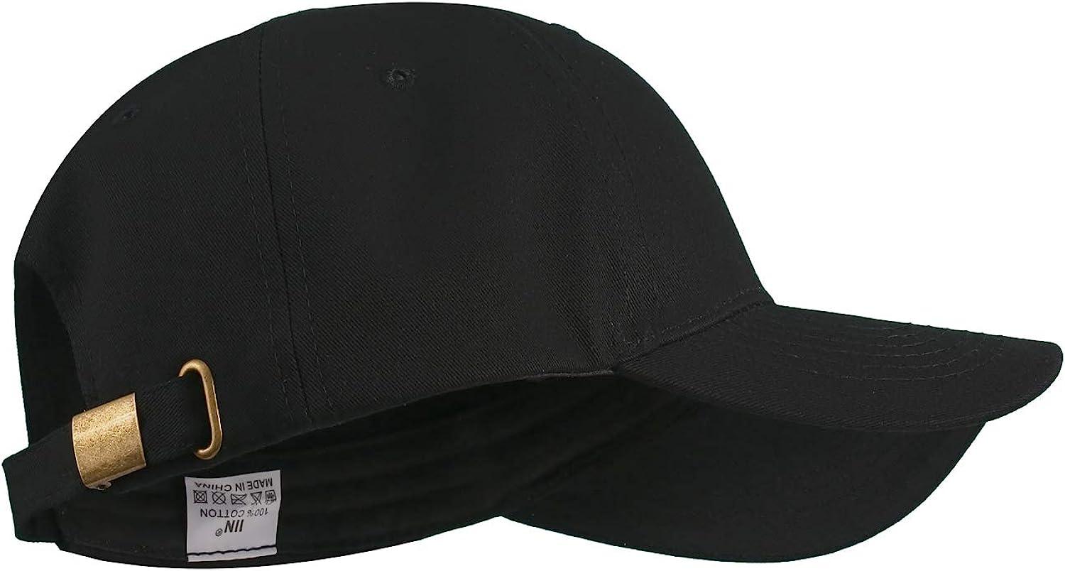 Black Baseball Cap Men Women Adjustable Plain Low Profile Solid Ball Cap