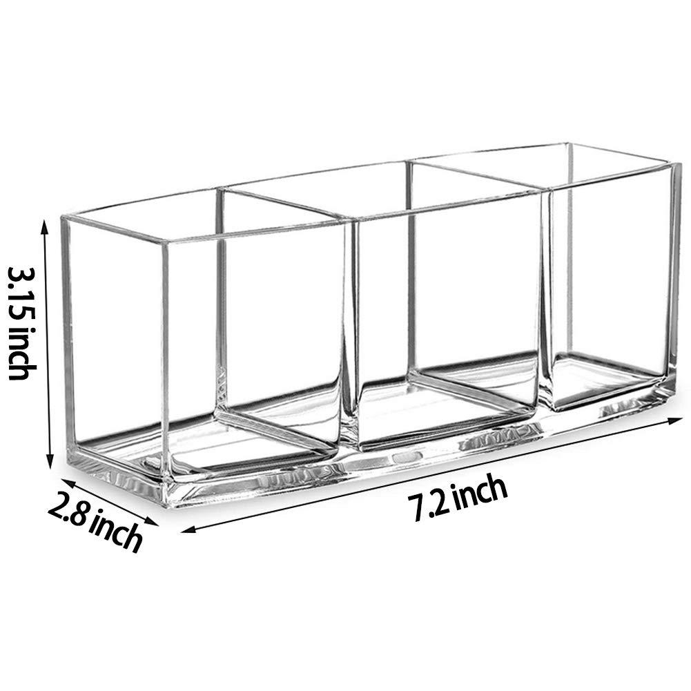 ACRYLIC BRUSH HOLDER Clear, 26 Slots