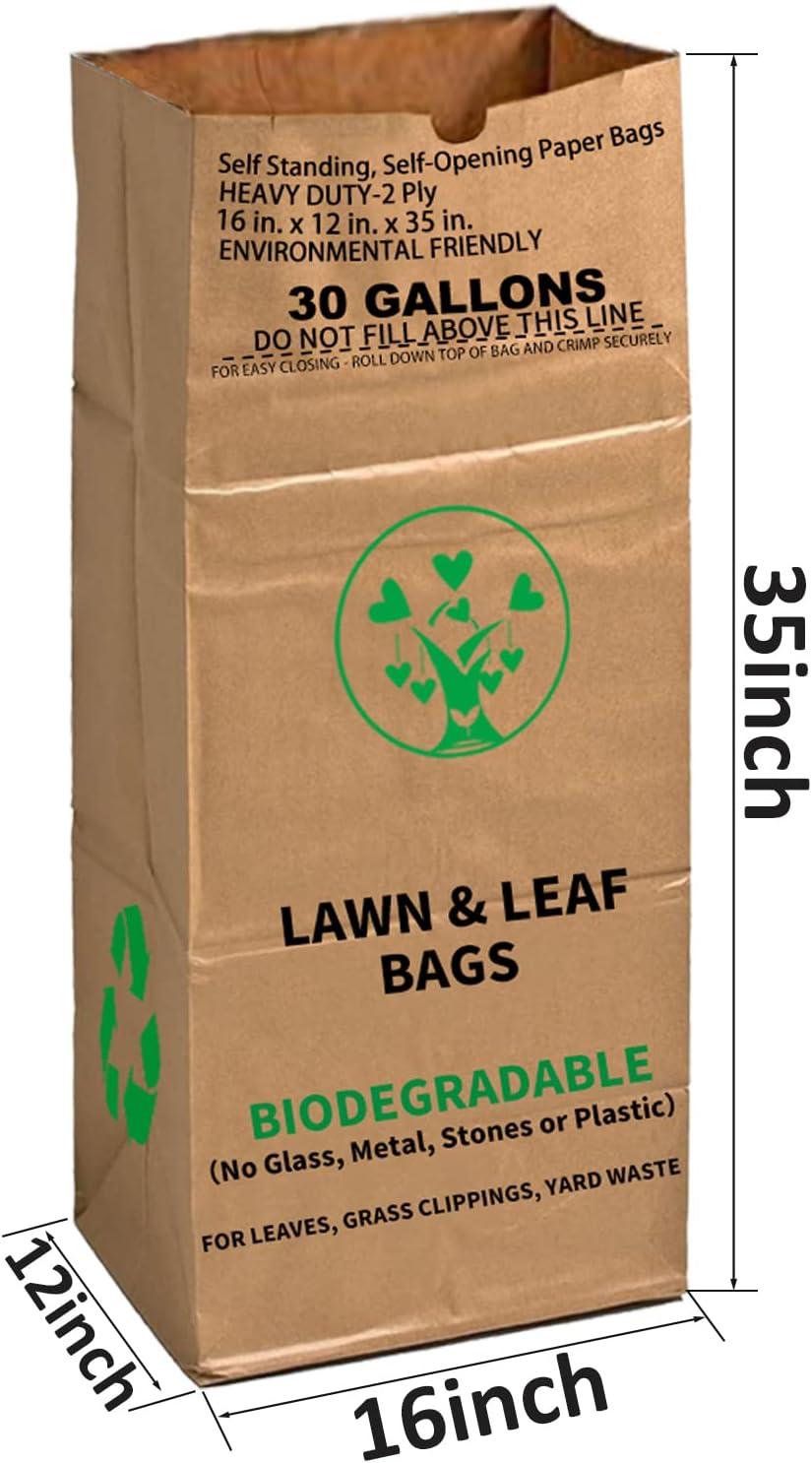 Uline Paper Lawn/Leaf Bag - 30 Gallon