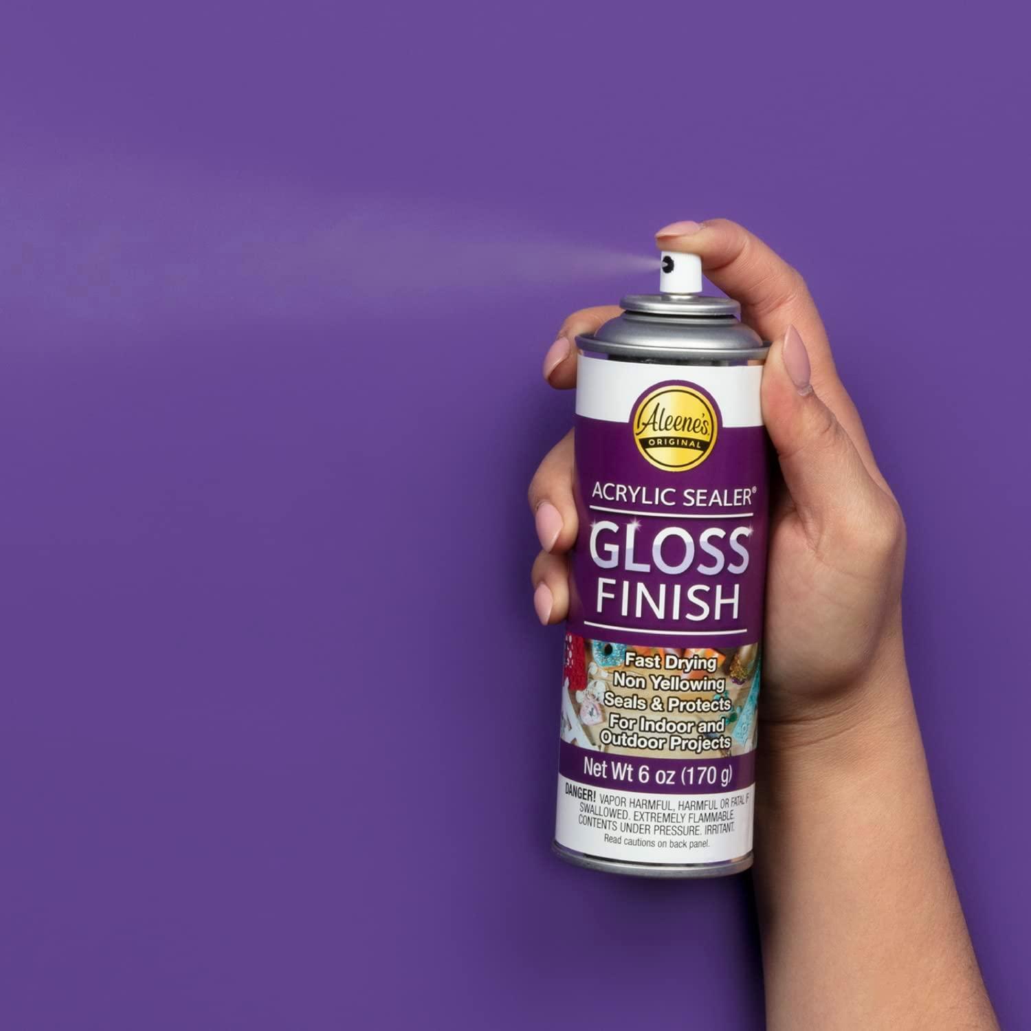 Aleene's 26412 Spray Gloss Finish, 6 Oz Acrylic Sealer, Original Version 6  OZ Clear - Gloss