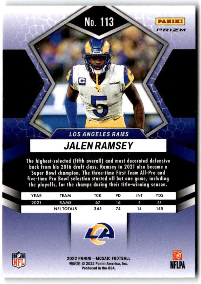 2022 Panini Mosaic Mosaic Camo Pink #113 Jalen Ramsey Los Angeles Rams NFL  Football Trading Card