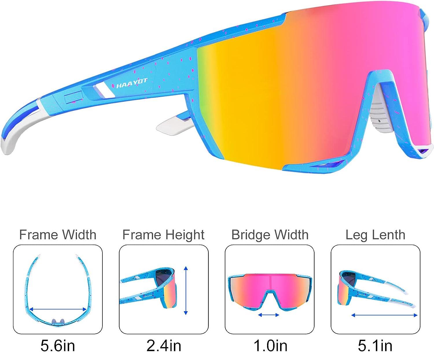 HAAYOT Polarized Cycling Glasses,Sports Sunglasses for Men Women