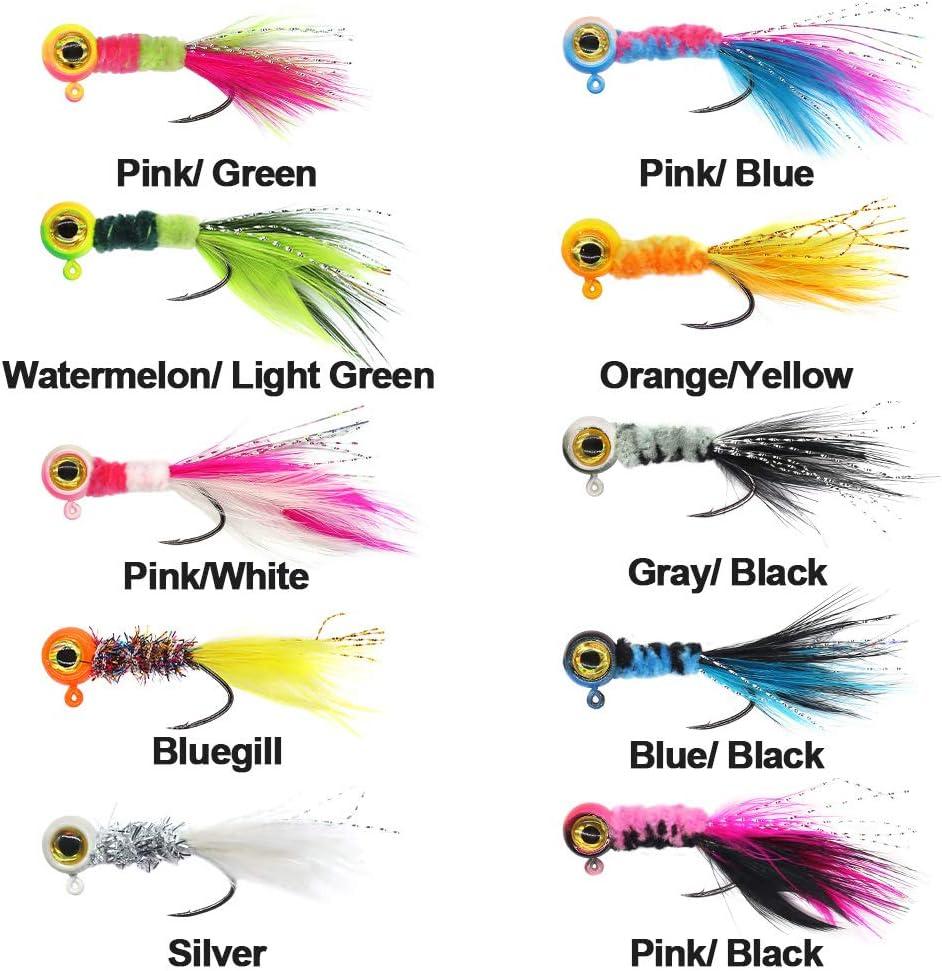 XFISHMAN-Crappie-Jigs-Marabou-Feather-Hair-Jigs-for-Crappie-Fishing-baits -and-Lures kit Panfish Trout 1/8 1/16 1/32 oz - Yahoo Shopping