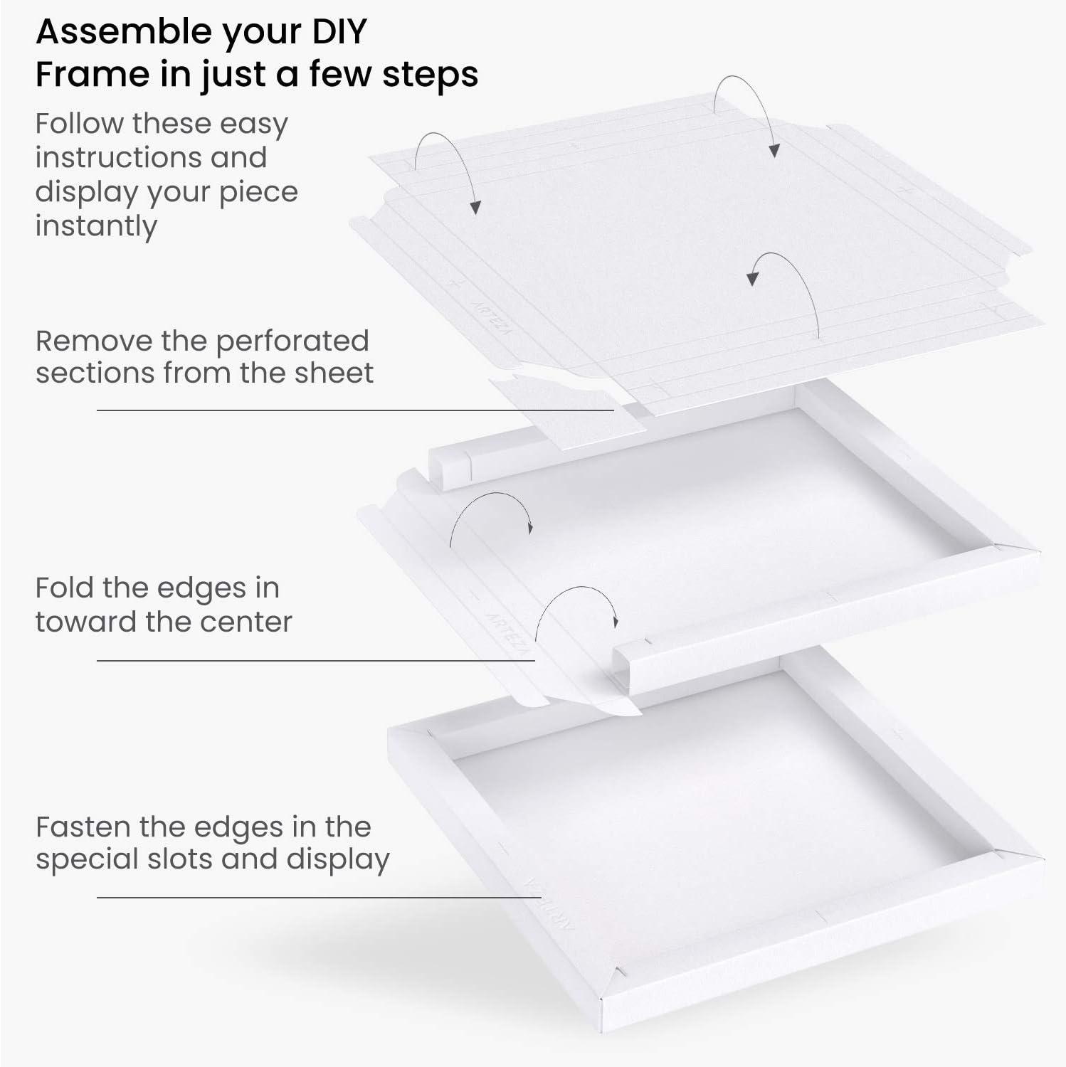 Acrylic Paper Foldable Canvas Pad, 9.5x9.5 Inches, 20 Sheets