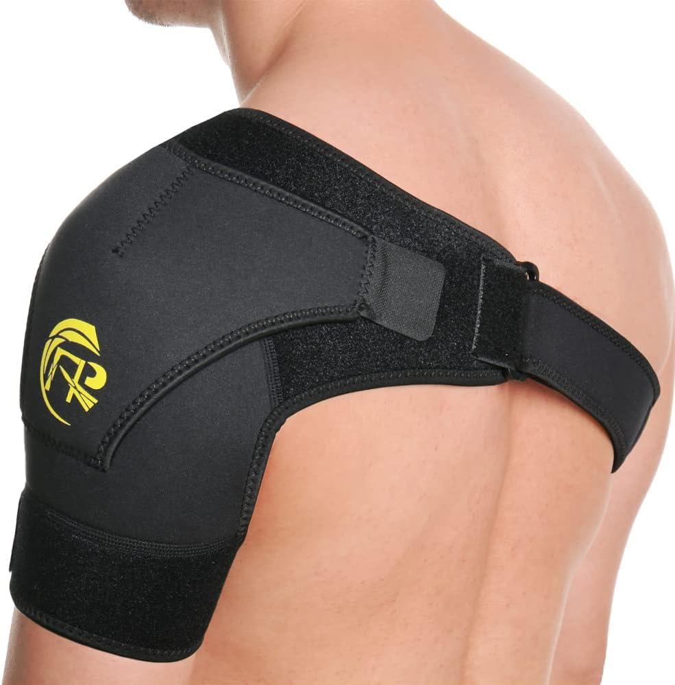 HOPPOLE Adjustable Shoulder Brace Compression Shoulder Support Shoulder  Strap for Men Women Relief for Shoulder Injuries Tendonitis Black One Size
