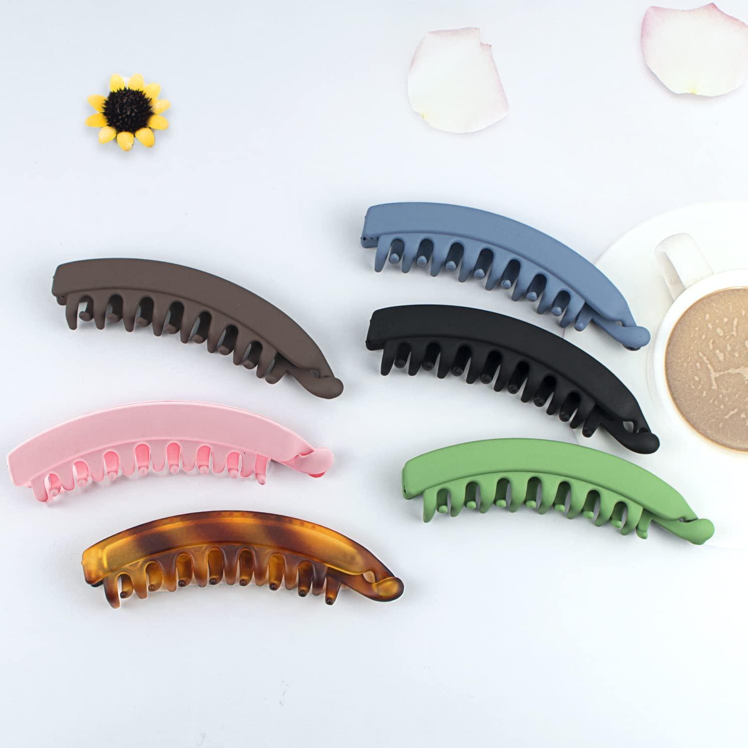 MOOLYAVAAN PRODUCTS Banana Clips Banana Hair Clips for Thin Hair Nonslip  Clincher Combs Banana Combs for Thick Hair, Strong Hold Ponytail Holder Clip  Matte Banana Clips (Pack of 10) : : Beauty
