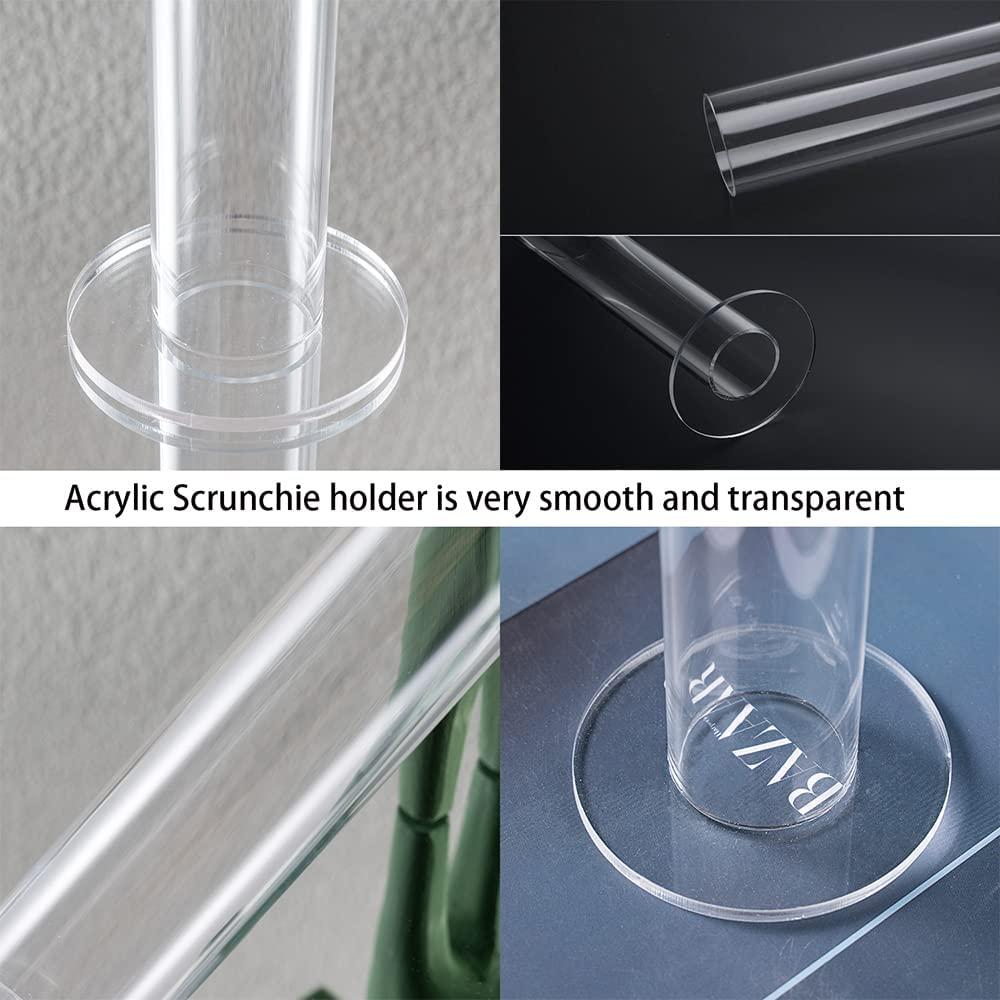 FOMIYES 3pcs Hair tie display stand acrylic display shelves acrylic trays  for display scrunchie holder Hair ties organizer clear plastic organizer