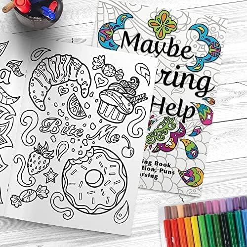 Get Well Soon Art kit home activities adult coloring books & pencils care  package | Gift basket feel better soon gift for sick friend women, men