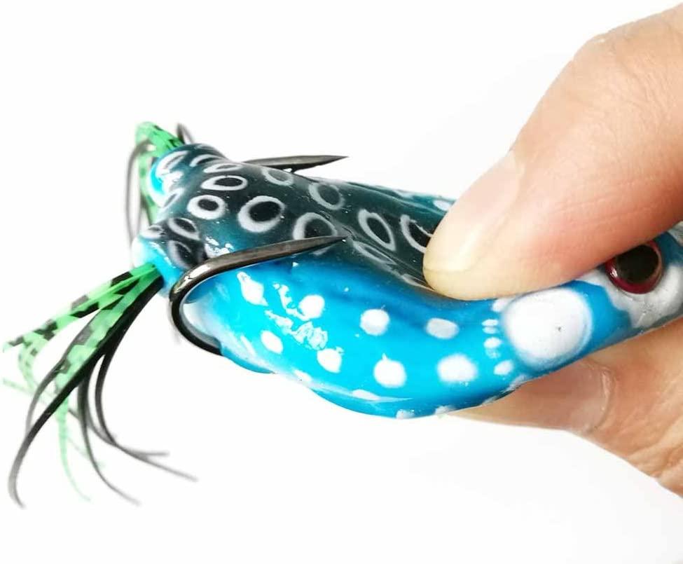 Soft Topwater Light Green Life-Like Frog Fishing Lure Bait Tackle 4 Big Fish  NEW