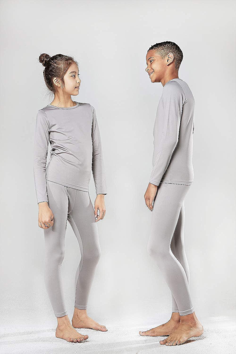 DEVOPS Boys and Girls Thermal Underwear Long Johns Set with Fleece