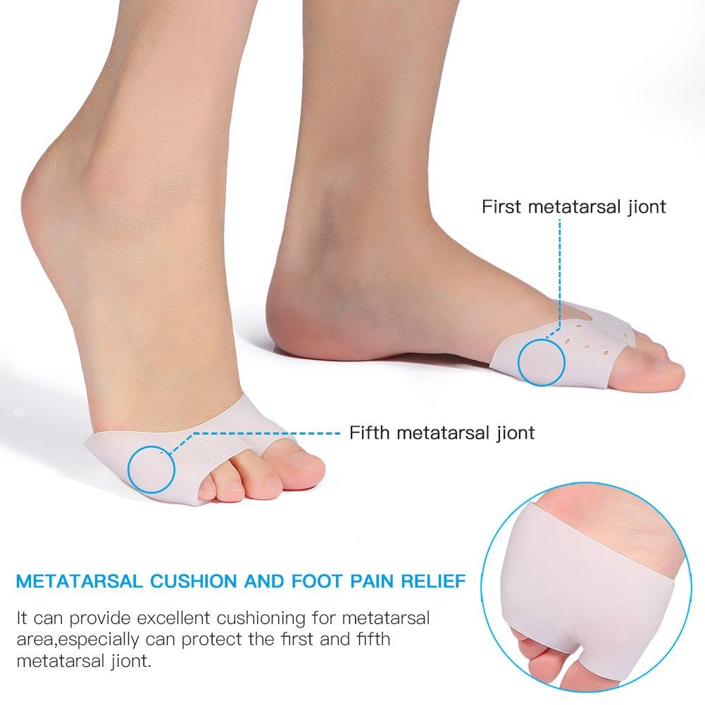  2 Pair Toe Protectors Pointe Shoes Protectors Ballet Dance Shoe  Toe Pads Toe Covers Toe Protectors with Breathable Hole (White *1 Pair +  Skin Color *1 Pair) : Health & Household