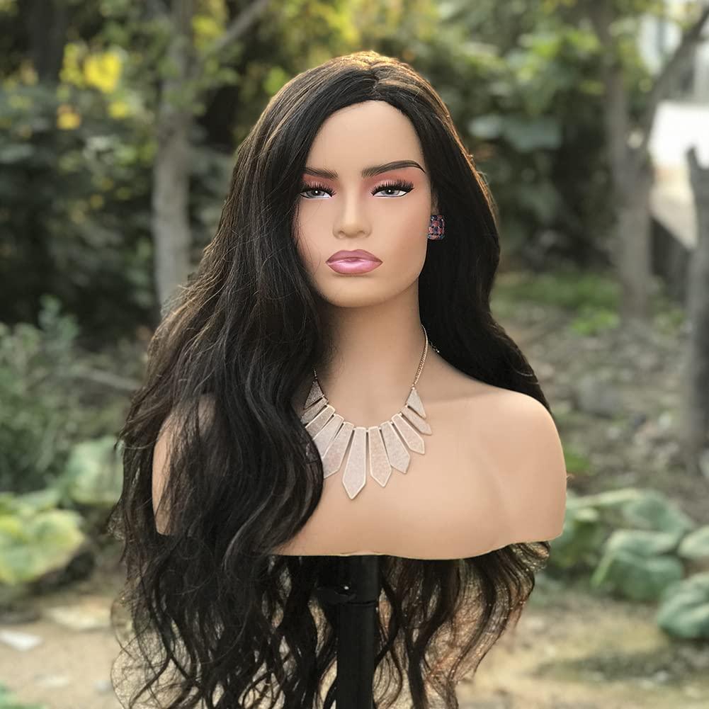 Realistic Female Mannequin Head with Shoulder Manikin Head Bust
