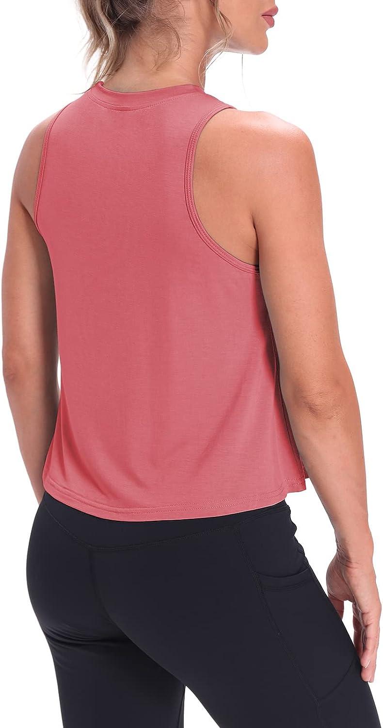  Mippo Cropped Workout Tops Athletic Tanks Gym Shirts