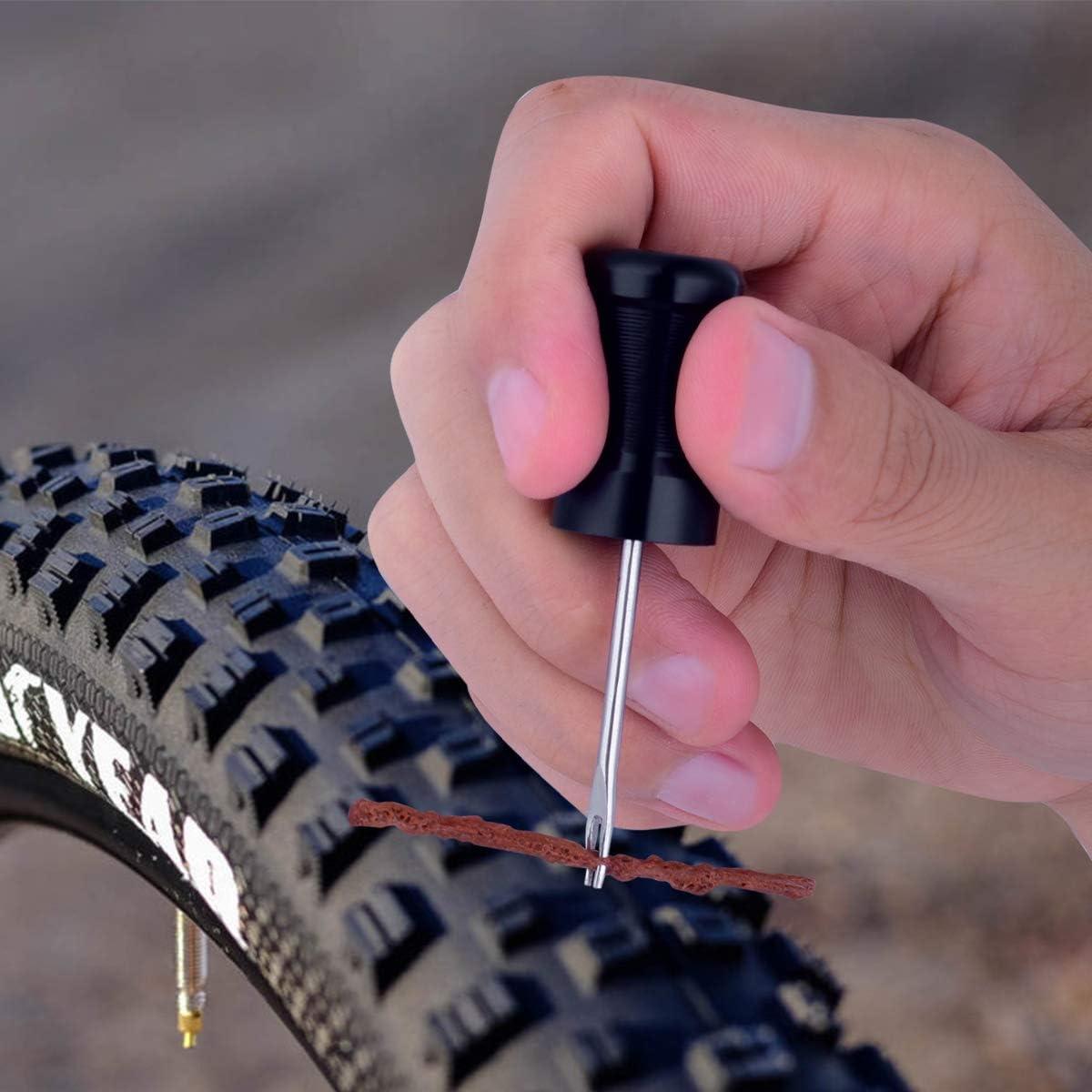 Bike Tubeless Tire Repair Kit with Plug Bar End Rubber Bacon