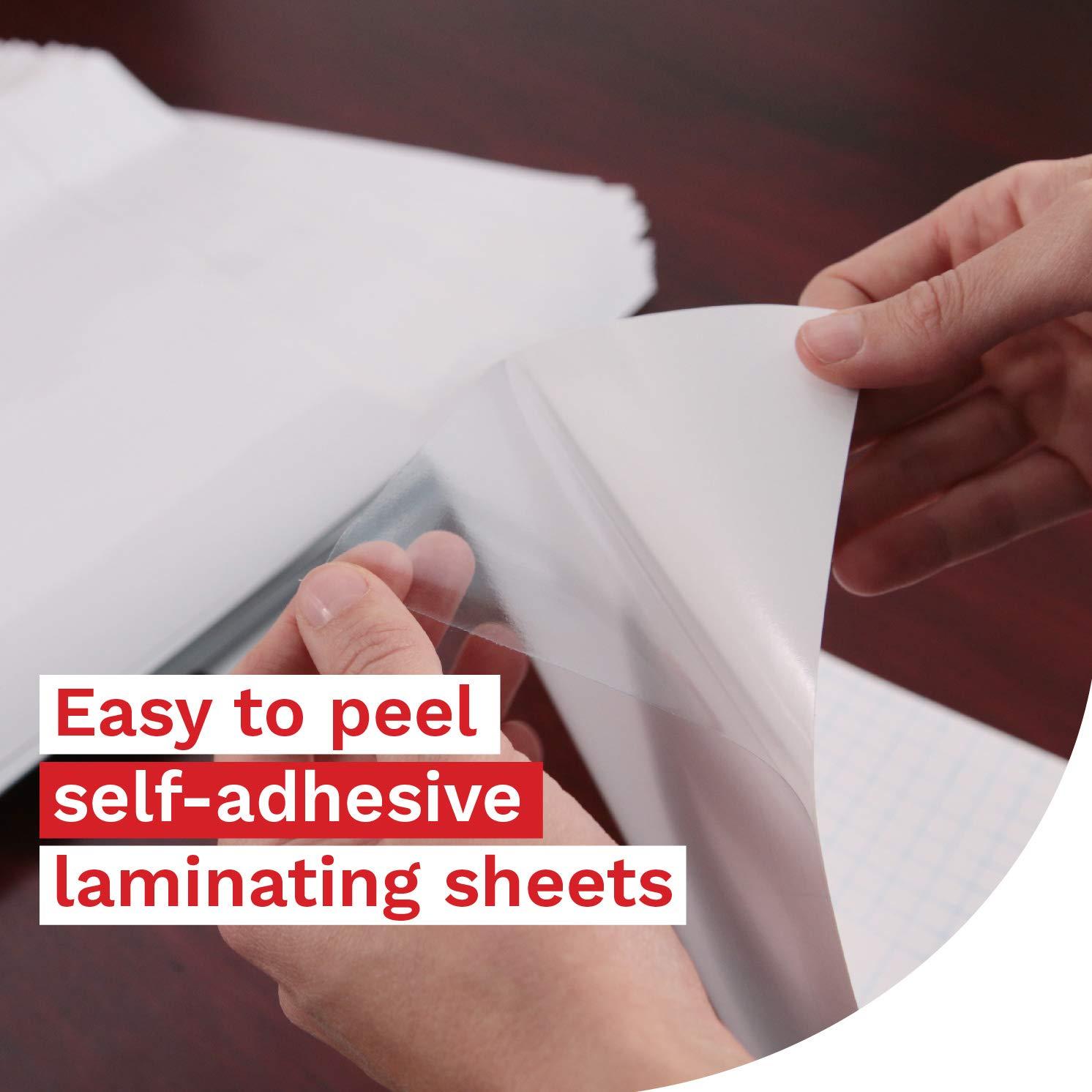 XFasten Self-Adhesive Laminating Sheets, 9 x 12 Inches (100-Pack)