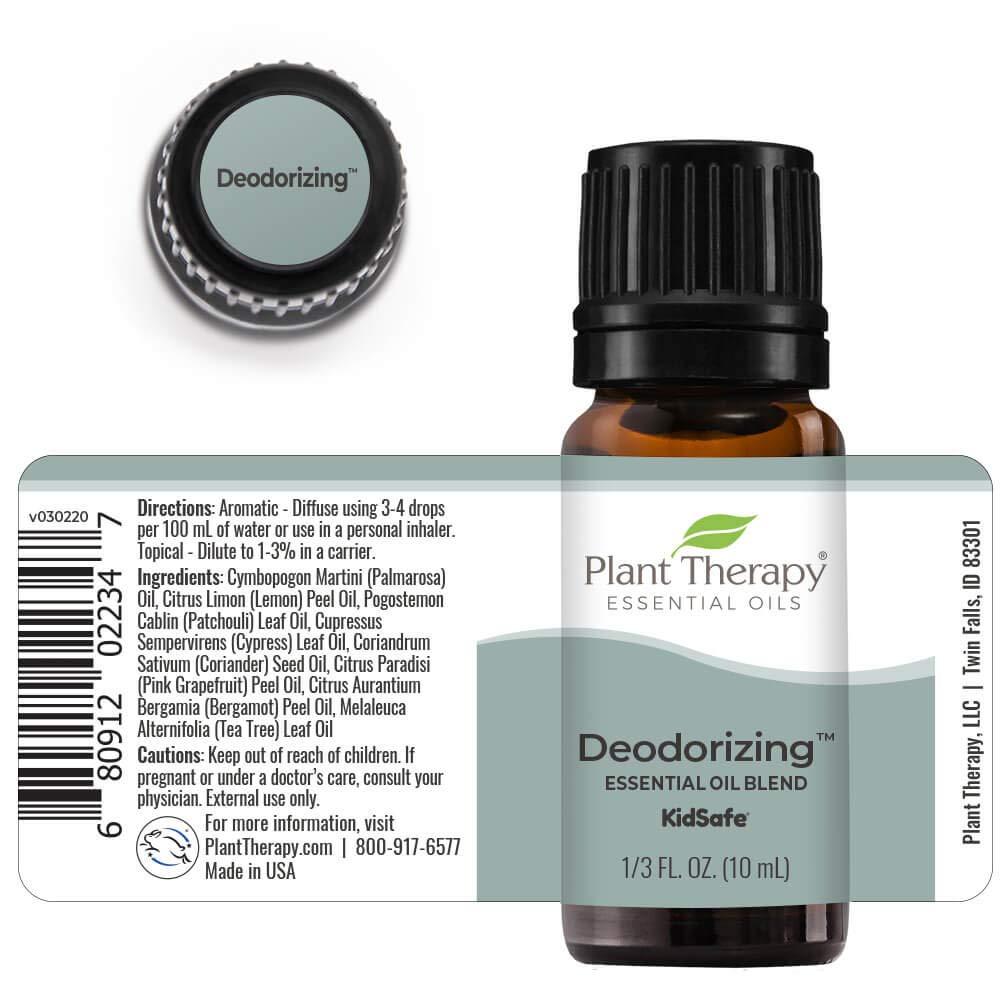 Plant Therapy Deodorizing Essential Oil Blend 10 mL (1/3 oz) 100% Pure,  Undiluted, Therapeutic Grade