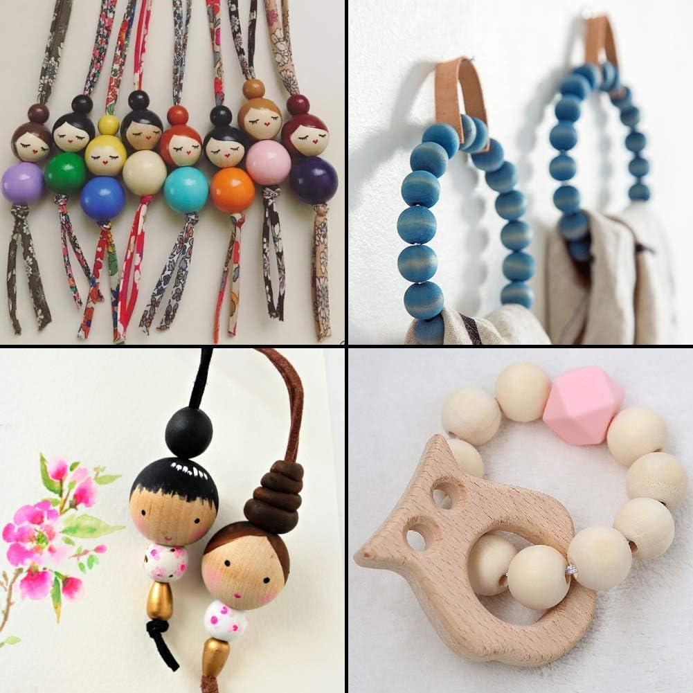 100 Pcs Small Wooden Beads Kids Jewelry Wooden Loose Beads Garland